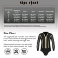 thumbnail image 5 of Nyeemya Men's Rhinestones V Neck Long Sleeve Ballet Dance Shirt Unitard Leotard Ballroom Latin Dance White M, 5 of 5