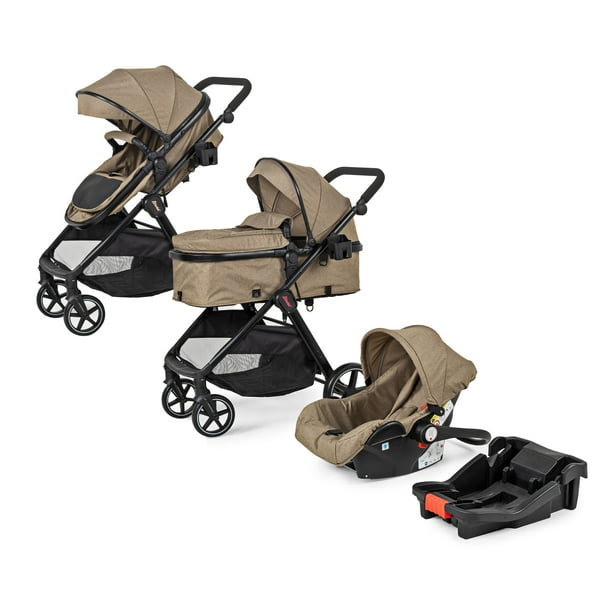 Carriola D Bebe Travel System King Con Autoasiento 1a Etapa Beige