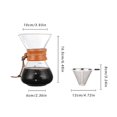 thumbnail image 4 of Cafetière en Verre borosilicate Haute (avec Filtre en Acier Inoxydable), 4 of 7