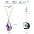 thumbnail image 5 of Lancharmed Silver Plated Best Friend Necklace Natural Stone Purple Crystal Necklace New Years Gifts, 5 of 8