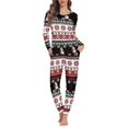 thumbnail image 1 of Conjunto de ropa de dormir de dos piezas para mujer, Jersey versátil, pijama acogedor, pantalones largos de manga larga, ropa de noche de otoño, 1 of 3
