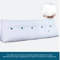 thumbnail image 4 of WOWMAX Large Bolster Triangular Reading Backrest Positioning Support Wedge Pillow Headboard for Day Bed Bunk Bed RV/Trailer with Removable Cover Royal Blue 59x8x20inch, 4 of 7