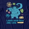 thumbnail image 3 of Disney Moana Land And Sea Are One Maui Men's T Shirt (Navy, S-XXXL), 3 of 4
