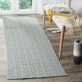 thumbnail image 3 of SAFAVIEH Montauk Lavern Geometric Cotton Runner Rug, Ivory/Blue, 2'3" x 8', 3 of 10