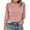 Pink, variant on hotojiny Women Fashion Lightweight Shirts Long Sleeve Loose Tunic Tops Crew Neck Casual Tee Shirt Fall Outfits Clothes