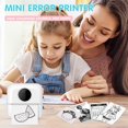 thumbnail image 5 of Mini Impresora Fotográfica（8.2*8.2*4.5cm）, Impresora Térmica Portátil Pequeña Impresora Bluetooth Sin Tinta con Papel de Larga Duración de 10 Años 10 Rollos y 5 Rollos de Adhesivo para Teléfonos Int, 5 of 5
