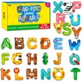 thumbnail image 1 of Large Size Magnetic Letters, Cute Animal Alphabet ABC Magnets for Fridge Colorful Uppercase Animals Toys Set Educational Spelling Learning Games for Kids, Toddlers 3 4 5 Years Old, 1 of 5