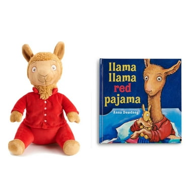 Kohl's Llama Plush Stuffed & Llama Red Pajama Book Set 2pc Doll 12" NEW Gift