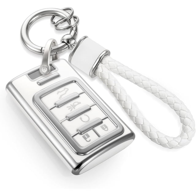 Key Fob Cover Compatible with Fit for Cadillac Escalade DTS STS CTS SRX XTS ATS Soft Key Fob Shell Keychain Case Holder Protector