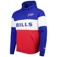 thumbnail image 2 of Men's New Era Red Buffalo Bills Colorblock Current Pullover Hoodie, 2 of 3