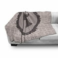 thumbnail image 3 of Chihuahua Soft Flannel Fleece Throw Blanket, Dog Silhouette in Vintage Portrait Curly Ornaments, Cozy Plush for Indoor and Outdoor Use, 60" x 80", Mauve Grey Pink, by Ambesonne, 3 of 6