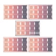 thumbnail image 1 of 5 Sheets Decorative Bible Tabs Assorted Color Paper Indexing 11.8x5.5x0.04In, 1 of 8