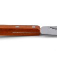 thumbnail image 4 of (2 piezas) Espátula para pescado, espátula para huevos, espátula de cocina de acero inoxidable, espátula para parrilla, espátula ranurada con mango de madera para cocinar pescado, carne, 4 of 5