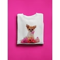 thumbnail image 3 of Chihuahua With Flowers Sweatshirt Women -SPIdeals Designs, Female XX-Large, 3 of 4
