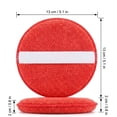 thumbnail image 2 of Round Microfiber Car Polishing Waxing Sponge Pad with Elastic Hand Strap for Auto Cleaning Detailing Applicator, 2 of 6