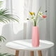 thumbnail image 1 of Jarrón de plástico esmaltado para arreglos florales | Decoración para sala y mueble de TV | Maceta para flores secas | Rosa, blanco y verde, 1 of 6