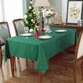 thumbnail image 3 of SASTYBALE Professional Machine Washable 60" x 120" Jacquard Tablecloths with Flower Pattern, Green, 3 of 7