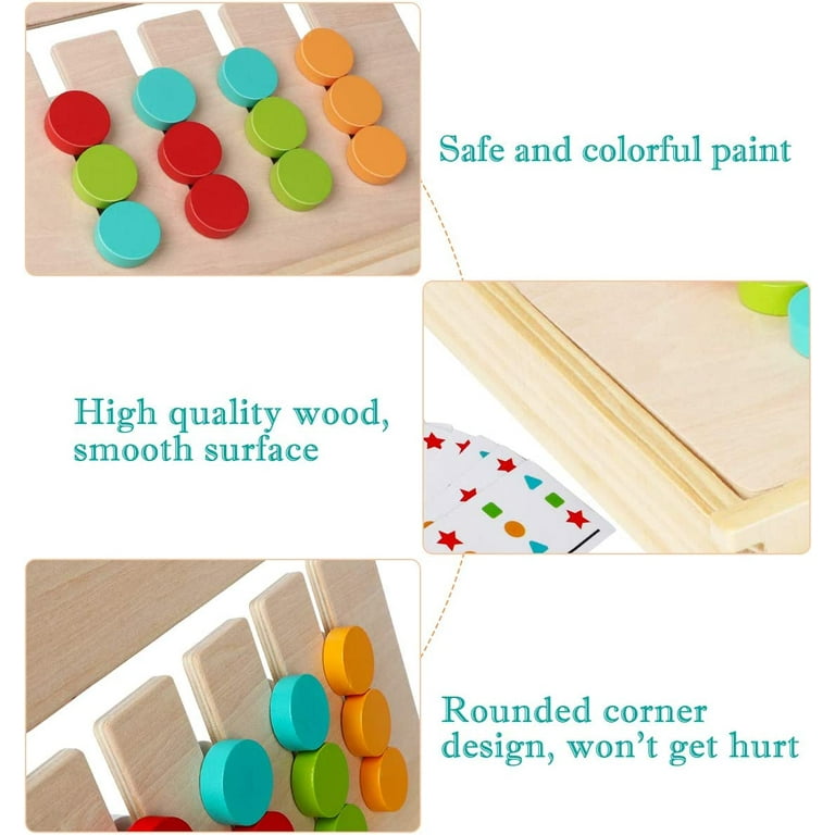 Multicolor Educational Toy Children Wooden Color Matching Board, 6