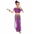 thumbnail image 2 of Kids Girls Dance Performance Belly Tops Pants 2pcs Sets Outfits 9 Years-11 Years, 2 of 6