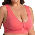 thumbnail image 4 of Xdegoge Front Closure Bras for Women Plus Size Mesh Side Panel Wireless Bralette Supportive Wide Straps Breathable Underwear for Daily Wear, 4 of 7