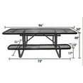 thumbnail image 2 of LifeYard ADA expanded metal, Rectangular Picnic Table, 96" top, 72" seat Green, 2 of 6