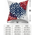 thumbnail image 5 of 4th of July Pillow Covers 18X18 in Patriotic Red Navy Blue Dahlias Floral Decorative Couch Pillow Cases Set of 2 Farmhouse Rustic Throw Pillows Home Decor for Room Bedroom Bed Cushion Outdoor, 5 of 6