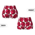 thumbnail image 6 of Yiaed Tulips Flowers Print Women's Athletic Shorts Running Shorts Sporty Short High Waisted Elastic Workout Shorts for Yoga Gym Running & Sports -X-Large, 6 of 8