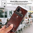 thumbnail image 7 of PU Leather Wallet Case for Samsung Galaxy S20 Plus Necklace Crossbody Lanyard Case Cover with Card Holder Adjustable Detachable Anti-Lost Neck Strap Case for Samsung Galaxy S20 Plus,6.7",Brown, 7 of 7