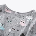 thumbnail image 2 of Defitshape Women's Cotton Nightgowns & Sleepshirts Patterned Night Dress Sleepwear Summer Soft Sleep Shirt Short Sleeve Pajama Dress Cute Cartoon Grey Owl Medium, 2 of 3