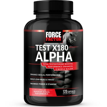 Force Factor Test X180 Alpha Testosterone Booster for Men, 120 Capsules