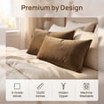 thumbnail image 6 of REGALWOVEN Pack of 2 Velvet Decorative Throw Pillow Covers Modern Cushion Covers with Zipper Brown 20" x 20", 6 of 7