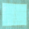 thumbnail image 1 of Ahgly Company Indoor Square Solid Light Blue Modern Area Rugs, 3' Square, 1 of 4