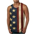 thumbnail image 1 of Débardeur Sans Manches Imprimé pour Hommes, Col Rond, Tissu Polyester, Léger pour l'Été en Plein Air, Style Sport Décontracté, 1 of 4