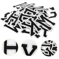 HONMEET 26Pcs Letter Patches Polyester Rectangular Diy Decoration for Clothing Accessories Iron On and Sewing