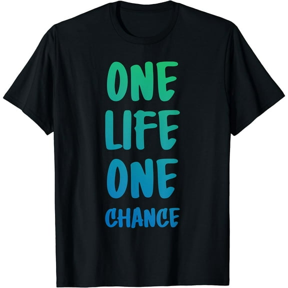 One Life One Chance T-Shirt Black Large