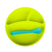 bbluv Miam ‒ Silicone Plate & Spoon - Lime
