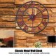 thumbnail image 4 of Reloj de pared redondo grande de metal clásico con números romanos para decoración del hogar (Borgoña, 40 cm de diámetro), 4 of 8