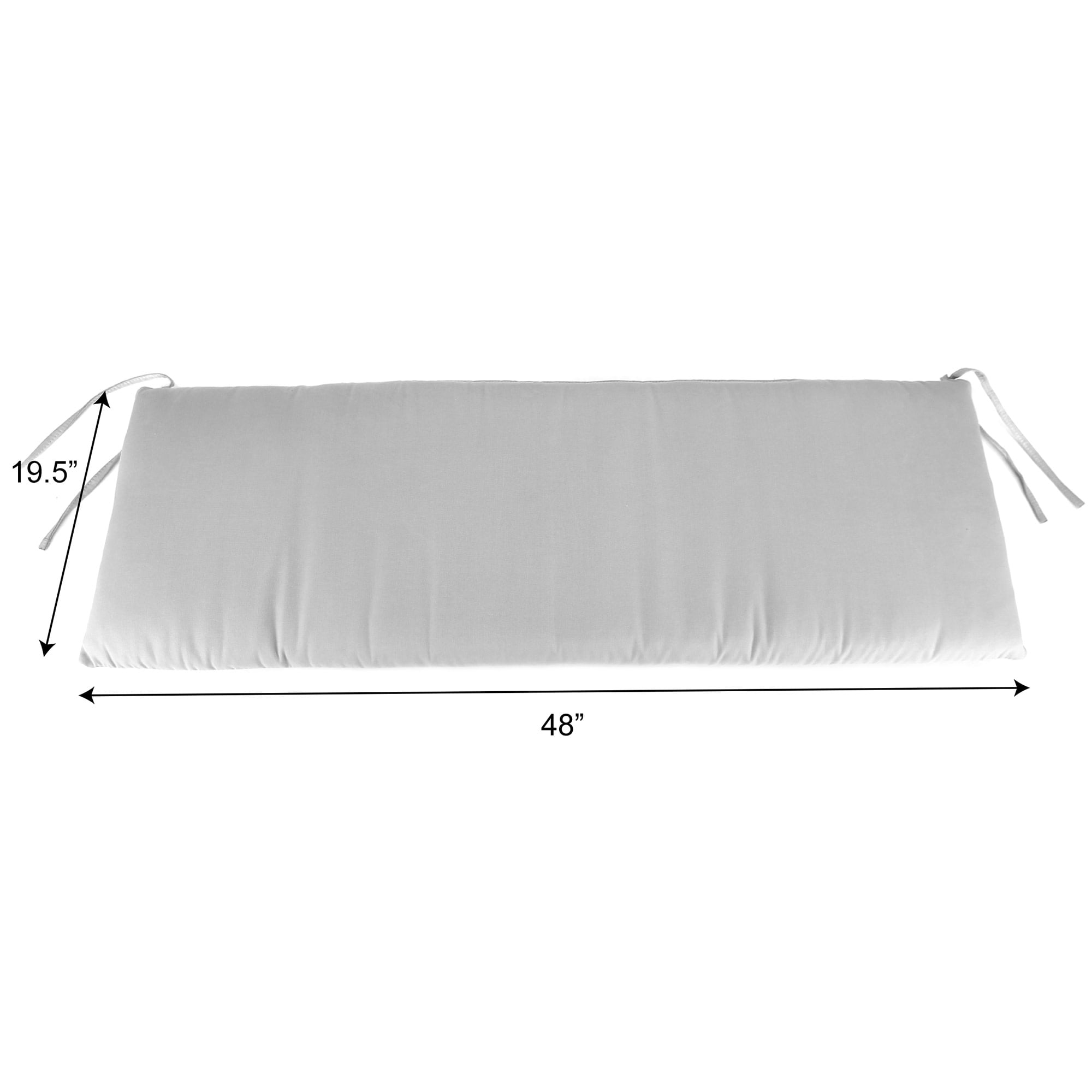 Jordan Manufacturing 48" x 19.5" Midnight Navy Solid Rectangular Outdoor Settee Swing Bench Cushion with Ties
