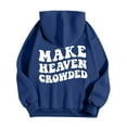 thumbnail image 4 of Make Crowded Women's Hooded Sweatshirt Cozy Pullover with Front Pocket for Casual Streetwear Fashion, 4 of 5