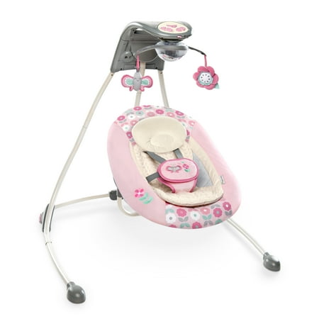 Ingenuity InLighten Cradling Plug-In Swing with LightBeams Mobile - Phoebe