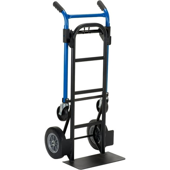 Harper 4-in-1 Quick Change Steel Convertible Hand Truck, 800 lbs., Black/Blue (DTC8635P)