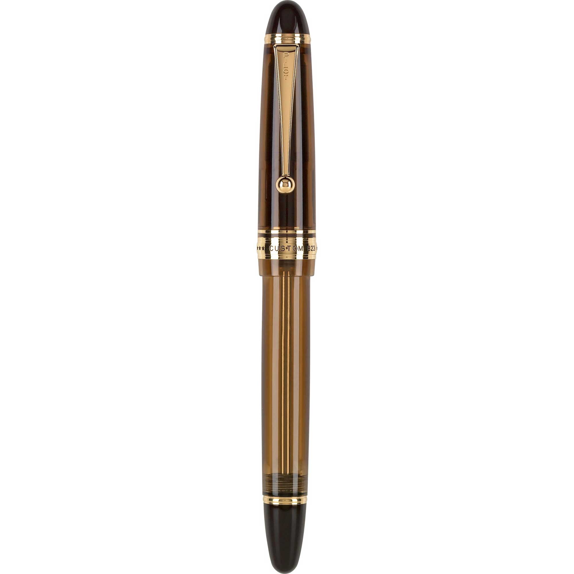 Pilot Custom 823 Amber Fountain Pen - Fine
