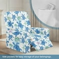thumbnail image 4 of Renewold Sea Turtle Cover for Recliner Starfish Sea Grass Blue Stretch Single Seat Couch Cover 4 Pieces Polyester Spandex Recliner Slipcover with Pocket for 1 Cushion Reclining Sofa, 4 of 8