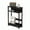 Black, variant on Slim 3-Tier Industrial Side Table with Storage Shelves & Magazine Rack – Narrow Wood and Metal End Table bedside table for Small Spaces, Bedroom, Living Room – Tiger Stripe