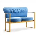 thumbnail image 1 of Nordic iron sofa combination light luxury ins wind net red clothing store beauty studio small sofa double seat My Lux Decor Round, 1 of 20