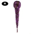 thumbnail image 1 of Sissi's Synthetic Hair Drawstring Rope Braids Ponytails Chignon Fishtail Ponytail Extension Purple Green Color Hairpiece, 1 of 25