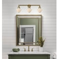 thumbnail image 2 of 205-BB-G53 Innovations Lighting Bell - 3 Light Bath Vanity In Industrial Style-11 Inches Tall and 30 Inches Wide-Brushed Brass Finish-Light Smoke, 2 of 4