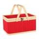 thumbnail image 3 of Cesta tejida a mano Cesta de supermercado Organizador Bin Cesta de compras multiusos Cesta de verduras de frutas para bocadillos Aperitivos Fruta Rojo, 3 of 9