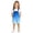 a-70Blue285, variant on Girls Gradient Print Romper Adjustable Strap For Kids Fashion Themed Children With Pockets Jumpsuits For Everyday Wear And Summer Birthday One-Pieces