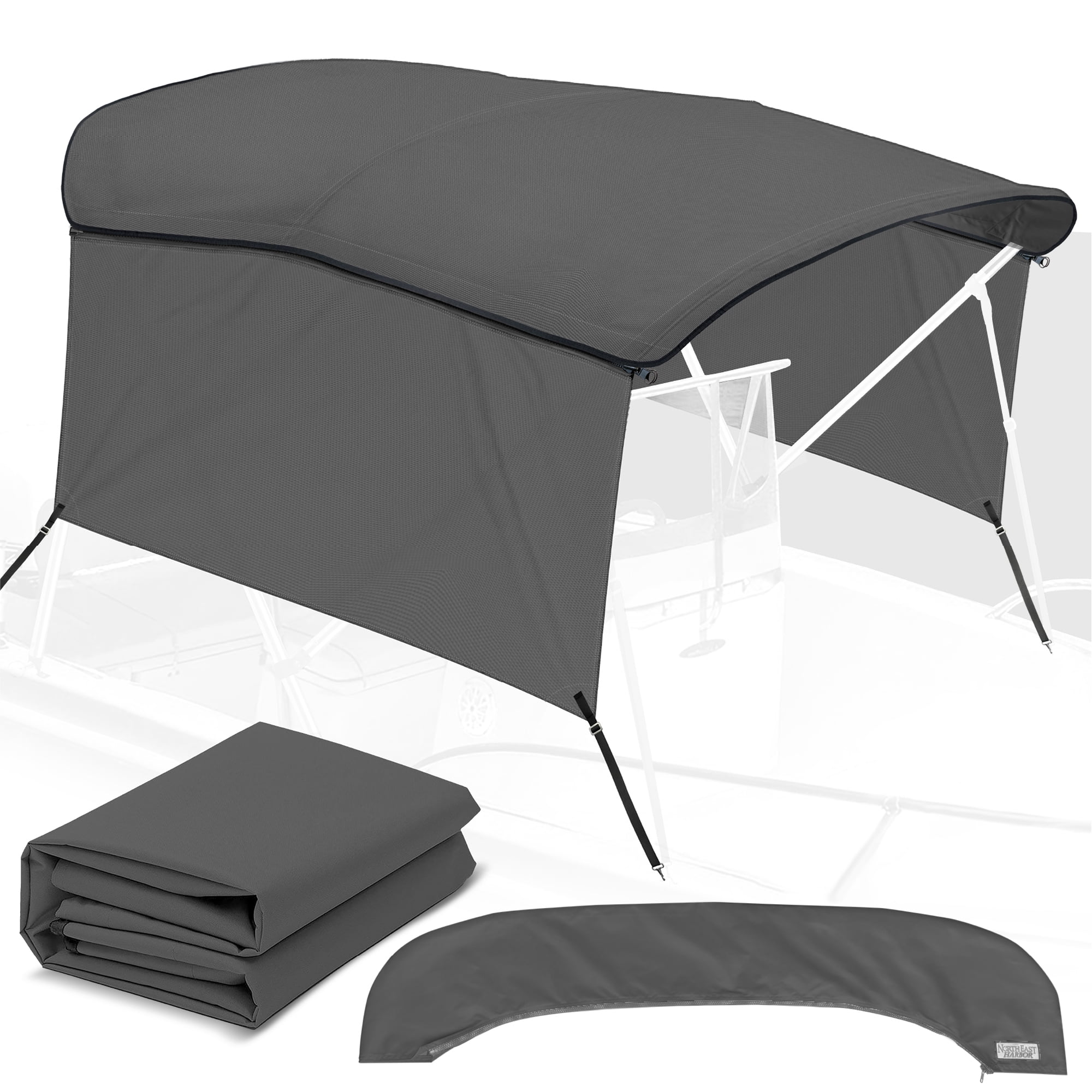 KNOX 3Bow Bimini Top Universal Replacement Canvas Cover with Side